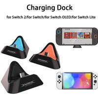 Controller Charger Dock for Switch 2/ Switch/ Switch OLED/ Switch Lite Console Portable Charging Station gaming accessories