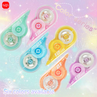 WQN-3/6PCS Color Color Correction Tape, 12m Length with Applicator, Educational Supplies for School and Office.
