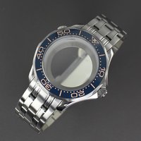 41mm Sterile Waterproof Watch Case Strap For Seamaster 300 NH35 NH36 Movement Sapphire Glass Watch Spare Part for 31mm NH35 Dial