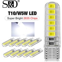 2/10x W5W T10 Led Bulbs Canbus 168 194 12pcs 2835 Chips Car Interior Dome Reading License Plate Light Signal Lamp 6000K 12V