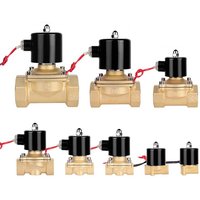 Normally Closed Electric Solenoid Valve Brass 1/2' 3/4' 1' 2' DN15 DN20 DN25 Coil All Copper Water Switching Valve 12V 24V 220V