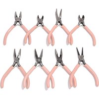 Mini-Zange, diagonal, rund, gebogen, Spitze, Handarbeit, Perlen, isolierte Schneiderzange für die Schmuckherstellung, ideale DIY-Handwerkzeuge