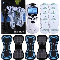Dual Output 8 Electrode Tens Acupuncture Electric Therapy Muscle Stimulator Machine Body Slimming Sculptor Massager Apparatus