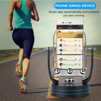 Mobile Phone Pedometer Swing Shaker Automatic Step Counter Brush Stepper Wiggle Motion Holder Stand for iPhone Samsung Xiaomi