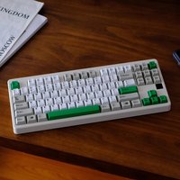 1 Set GMK Retro Grey White Green Arabic Keycaps PBT Dye Key Caps Cherry Profile Lightproof Keycap For 61 64 68 96 980 104 Layout