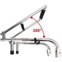 Marine polished Stainless Steel Folding Ladder Marine Pontoon Ladder 2+1 Step for boat