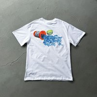 T-shirt À Manches Courtes En Coton Imprimé British Street Hip Hop Couple À Manches Courtes Pour Hommes Et Femmes