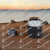 Portable Wood Fire Hot Tub, Inflatable Stainless Steel Hot Tub with Coil, Suitable for Camping Outdoor Sports Rehabilitation