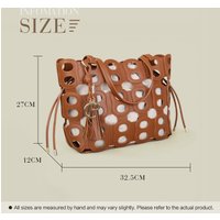 PG PATSY GARIS 2026 Women's Shoulder Bag New Luxury Brand Designer Simple Atmosphere Hollow Design Large Capacity Bag