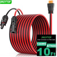 JMUYTOP For EcoFlow Portable Power Station XT60i Extension Cable 12AWG 118inch/3M solar panel cable For RIVER DELTA 2