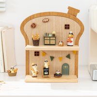 Wooden Blind Box Storage Display Rack Wall Mounted Figure Display Cabinet for Labubu Collectibles Mini Figurines Organizer Decor