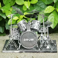 drum set 3D Metal Puzzle model kits DIY Laser Cut Puzzles Jigsaw Toy For Children
