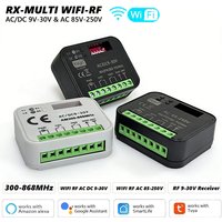 Universal RX-Multi 300-868MHz Tuya Wifi Smart Switch Garage Door Remote Control Receiver 433MHz 868MHz AC/DC 9-30V 85-250V