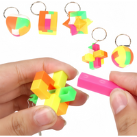 5-20pcs Geometric Puzzle Toys Educational Assembling Keychains Kids Birthday Party Favor Guest Gifts Goodie Bag Filler Reward
