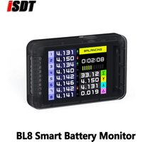 ISDT BL8 Intelligent Active Balancer for 2S-8S LiPo Batteries with XH2.54 Connector High-Precision Color Screen Battery Tester w