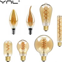 Retro LED Spiral Filament Light Bulb E14 E27 Vintage LED Bulb 220V 4W C35 A60 T45 ST64 G80 G95 G125 Led Lighting Edison Lamp
