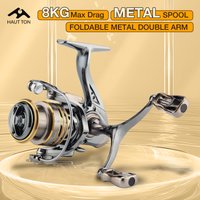 HAUT TON CD Spinning Fishing Reel 5.2:1 GearRatio 13.23Lbs Max Drag Metal Spoo Foldable CNC Double Arm For Freshwater Fishing