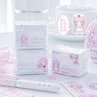 RosyPosy Pumpum Collab Cute Cartoon Pattern For Journal Stackable Decorative Stamps Diy Scrapbook Hand Account Decoration Craft