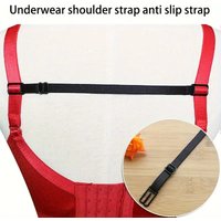 3PCS Correa de hombro de sujetador Invisible Correa de hombro elástica ajustable con hebilla Ropa interior y accesorios para muj