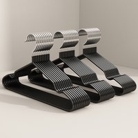 10PCS Non-slip Dip Plastic Hanger Dormitory Drying Adult Clothes Drying Rack Household Thick Clothes Support