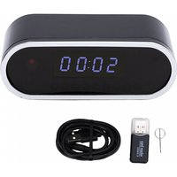 Indoor Camera Wireless WiFi 1080P FHD 130° Wide Angle 12/24H Clock Camera with Motion Detection Night Mode APP for Bedroom