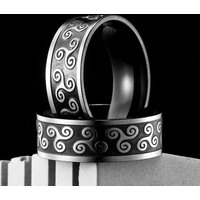Viking Celtic Knot Retro Black Men Rings Stainless Steel Punk New Rock Simple Women Jewelry Fashion Accessories Gift Wholesale