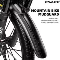 AliExpress NONE ENLEE Mountain Bike Mudguards Downhill Bike Extended And Widened Rain Guards Carbon Fiber Texture Universal For Front And Rear