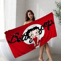 B-Betty Girl B-Boop Microfiber Printed Beach Towel Mountain Climbing Yoga Beach Swimming Running Absorbent Soft Towel