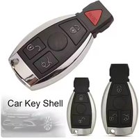 1PCS No logo 3 Button 4 Button BGA NEC Remote Car Key Shell Fob Case For Mercedes Benz W203 W204 W205 W210 W211 W212 W221 W222