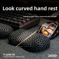 Ergonomic Mouse Wrist Rest TPE Hand Rest Pressure-Reducing Breathable Wrist Support Pad for Gaming Office Typing Pain Relief