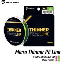 Yoofish Micro THINNER Fishing Lines 100m 150m Braided PE MT8 4 Strands Japan Monofilament Fishing Line Carp Fly Fishing Wire