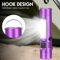 Mini LED COB Keychain Flashlight USB Rechargeable Torch with Magnetic/Pen Clip 9 Lighting Modes Lamp Emergency Working Lantern