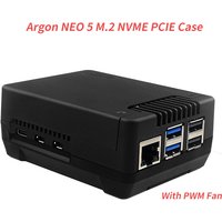 Argon NEO 5 M.2 NVME PCIE Case With PWM Fan Built-in Heatsink SSD Boot Pi 5 From M.2 NVME Drive For Raspberry Pi 5