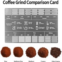 OANKR Coffee Grind Reference Card, 200-1700um 304 Stainless Steel Coffee Measuring Stick Professional Tools Coffee Accessories