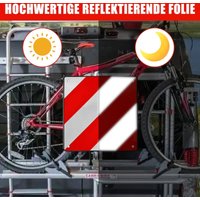 Aluminum Reflective Sign for Road Safety 50x50cm Metal Warning Sign Weatherproof Safety Sign for Bike Rack & Dropshipping