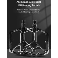 AliExpress NONE Aluminum Alloy Bicycle Pedals Dual DU Bearing Bike Pedals Ultralight Bicycle Footboards For MTB Mountain Bike