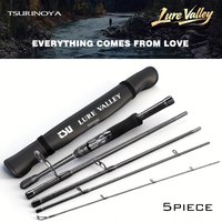 TSURINOYA Travel Fishing Rod LURE VALLEY 5 Section S905M S965MH 2.7m 2.9m FUJI SIC+A Guide Action RF Spinning Rod Seabass image 4