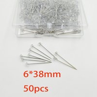50pcs Transparent Diamond Pins Clear Straight Corsage Bouquet Diamond Pins Wedding Wrist Flower Decoration Craft