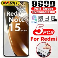 NNBILI 5pcs Hydrogel Film for Xiaomi for Redmi Note 15 Pro Plus Screen Protector for Redmi Note 15 Pro 4G 5G Screen Protector