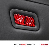For Tesla Model Y Juniper 2025- Carbon Fiber Rear Seat Adjustment Button Panel Trim Stickers Car Interior Tuning Accessories