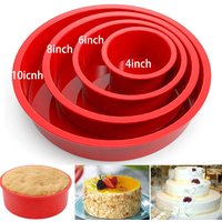 4 5 6 7 8 10 Inch Round Cake Mold Silicone Molds for Cakes Nonstick Cake Pan Baking Forms Pastry Mold