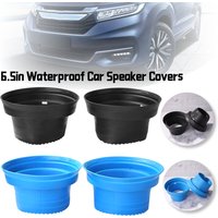 2pcs 6.5 inch Car Speaker Waterproof Cover Audio Refit Speaker Soft Cover Foldable Auto Horn Spacer Speaker Shockproof Universal