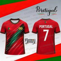 New Portugal Flag Football Jersey Outdoor Sports Training Breathable Soccer Short Sleeve T-shirt Parent-child Tees Casual Top