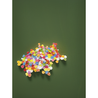 100pcs Plastic 6mm Mixed Heart/Flower/Star/Triangle/Square Min Buttons For Dolls Soft Toys Clothes Sewing Dollmaking Accessories