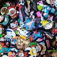 10pcs cartoon random mixed Silicone focal Beads For DIY Bead Pen bookmark keychain badge reel DIY handmade material