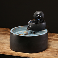 Lucky water ornaments ceramic small desktop living room coffee table office decorations circulating water feature