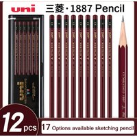 UNI Mitsubishi Graphite Pencil 12pc,17 Hardness Original Wooden Bar Beginner Writing Painting Middle School lapiseira profission