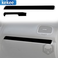 For Volkswagen Golf 6 GTI R MK6 08-12 Piano Black Car Center Console Decorative Strip Cover Trim Sticker Auto Accessories 2PCS
