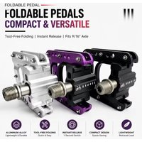 AliExpress SRUOEC Ultralight Foldable Bicycle Pedals 3‑Bearing Titanium Axle CNC Aluminum Anti‑Slip Pins 9/16