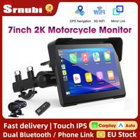 5/7 zoll Tragbare Carplay Motorrad DVR GPS Navigation IPX7 Wasserdichte IPS Display Für Drahtlose CarPlay Android Auto